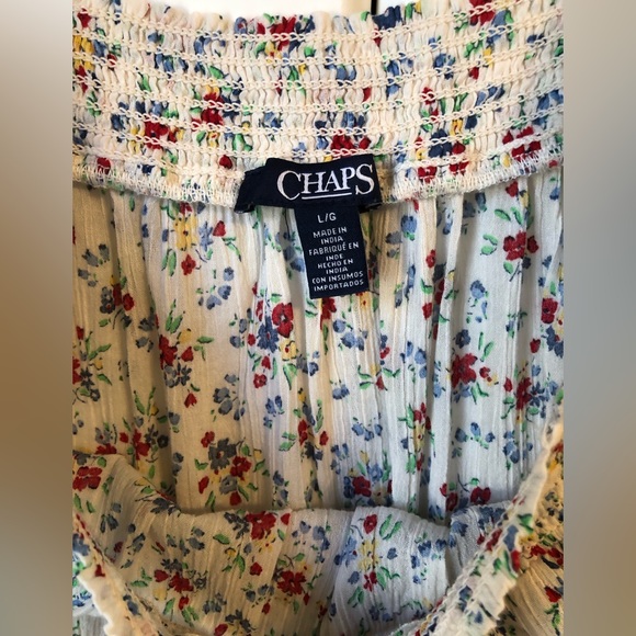 Womens Chaps Floral Blouse size L. NWOT - Picture 3 of 4